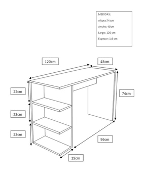 Escritorio Decomobil de MDF