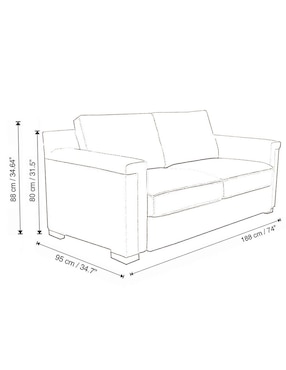 Love seat Haus Bagley de tela