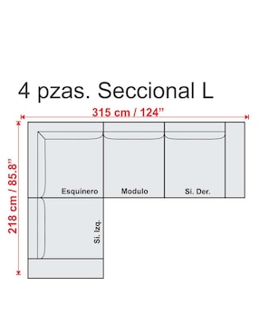 Sofá módulo esquinero Zhou Liz de piel