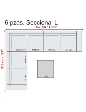 Sofá módulo esquinero Zhou Liz de piel
