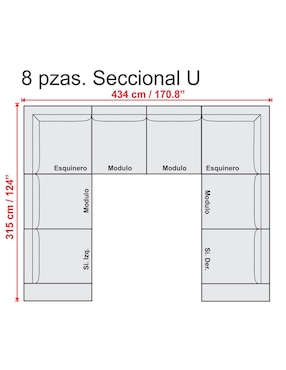 Sofá módulo esquinero Zhou Liz de piel