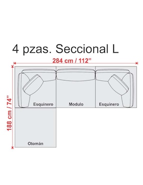 Sofá módulo esquinero Miller Liz