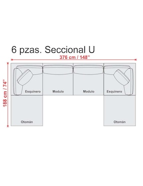 Sofá módulo central Miller Liz