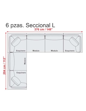 Sofá módulo central Miller Liz