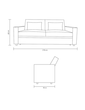 Sofá cama Berlin Mr Fix de tela