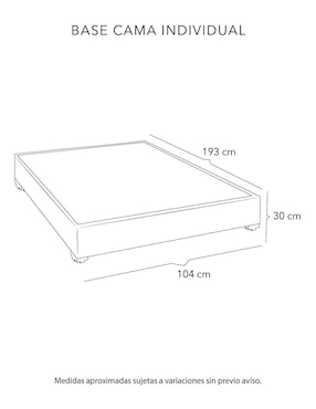 Base para cama Belt Dicasa de madera y tela