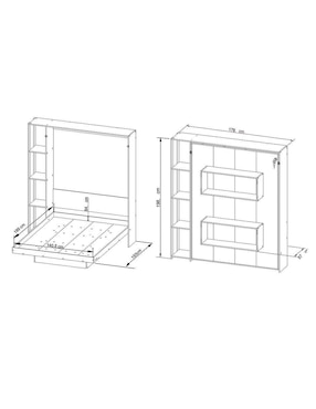 Base para cama armable
A22 de MDF matrimonial