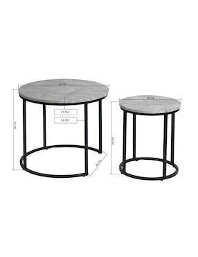Mesa de centro armable Osric Home Make de MDF