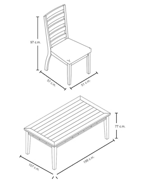 Comedor Homelegance para 4 personas