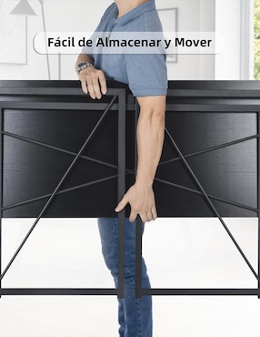 Escritorio Harper Black Wood Furniturer de MDF