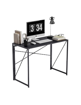Escritorio Harper Black Wood Furniturer de MDF