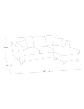 Sala modular Simplicity Moblum de tela