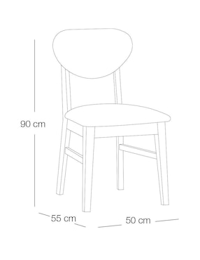 Silla Oleg Moblum de madera pino