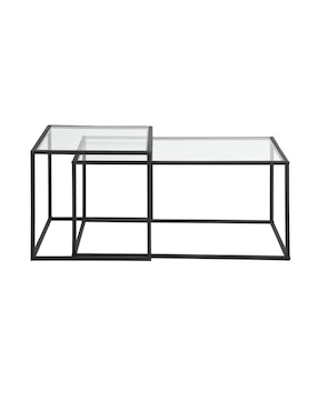 Juego de mesas para sala Home Make de vidrio 2 piezas