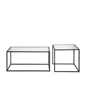 Juego de mesas para sala Home Make de vidrio 2 piezas