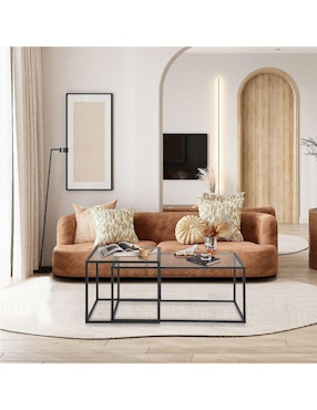 Juego de mesas para sala Home Make de vidrio 2 piezas