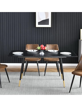 Mesa armable Whalen Dark Wood Scretch Furniturer