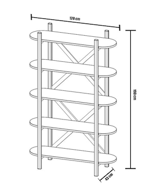 Librero Mali Haus de madera álamo