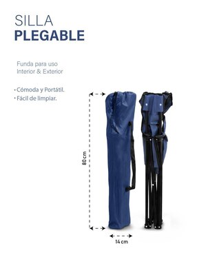Silla plegable Idea Nuova de tela