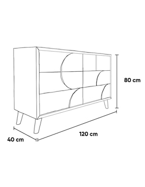 Cómoda Century Kessa de MDF