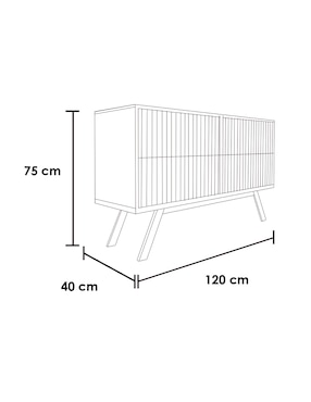 Cómoda Japandi Kessa de MDF