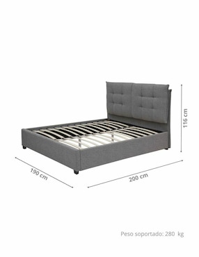 Cama Nome Tamarindo de madera king size