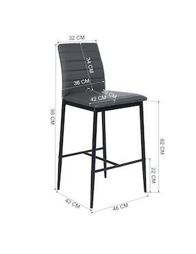 Juego de bancos altos Ann Barstool Home Make