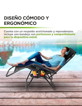 Silla plegable Hikeo de metal