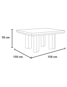 Antecomedor Nucer Kessa para 8 personas