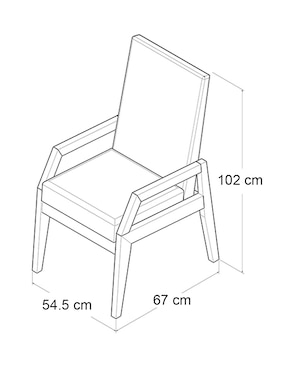 Silla London Del Toro de madera nogal