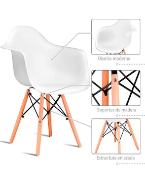 Silla 2 piezas Eames Elly-Decor de plástico