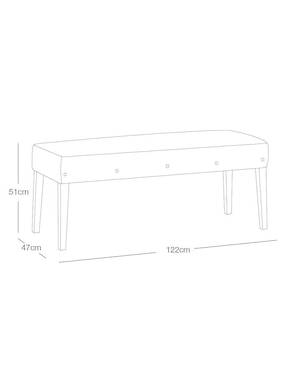 Banca Barret Teka Moblum de madera