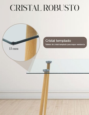 Mesa de comedor armable Elly-Decor