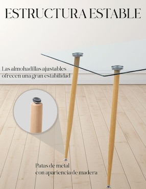 Mesa de comedor armable Elly-Decor