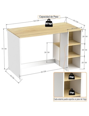 Escritorio Brenton B Furniturer de madera