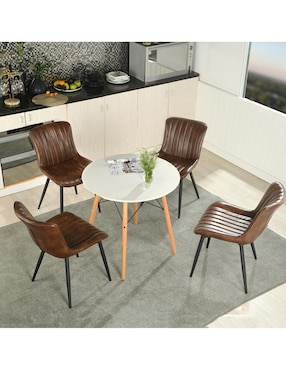 Juego de sillas 2 piezas Nabeora Dining Furniturer de vinipiel