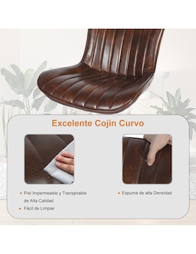 Juego de sillas 2 piezas Nabeora Dining Furniturer de vinipiel