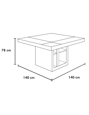 Antecomedor Bame Kessa para 8 personas