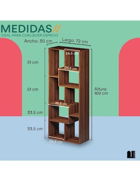 Librero Parma Mubson de MDF