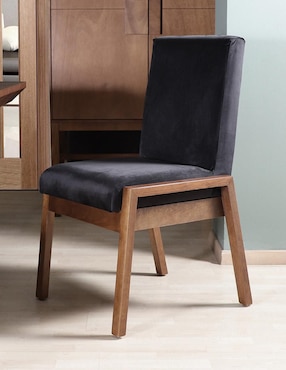 Silla Kansas Moblum de madera y tela