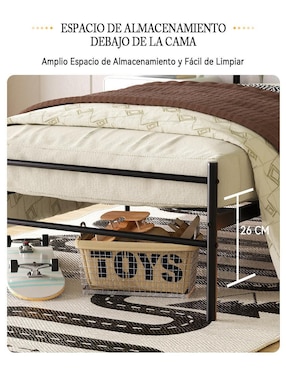 Cama Primo Twin Frosted Furniturer de metal individual