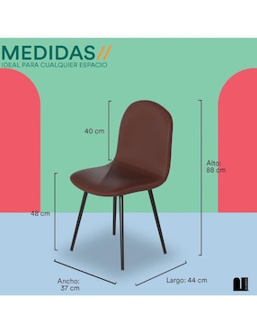 Juego de sillas 4 piezas Mubson de vinipiel