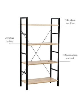 Librero Minimalista Top Living de metal