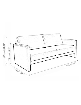 Love seat Liz de piel