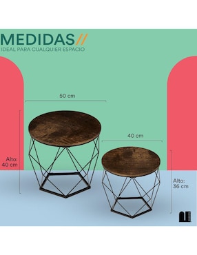 Juegos de mesas para sala Mubson de mdf