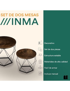 Juegos de mesas para sala Mubson de mdf