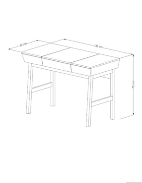Escritorio Espresso Dixy de madera