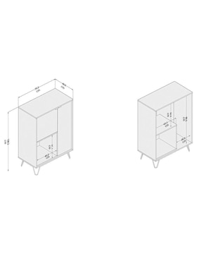 Librero Cayman 750 Bossa de MDF
