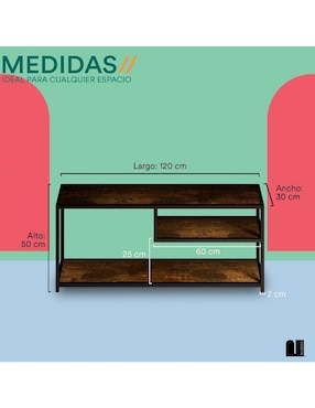 Mueble de tv Triple Repisa Mubson de MDF