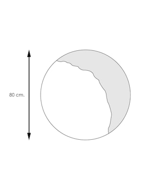Espejo circular Vaniglam estilo contempo minimalista